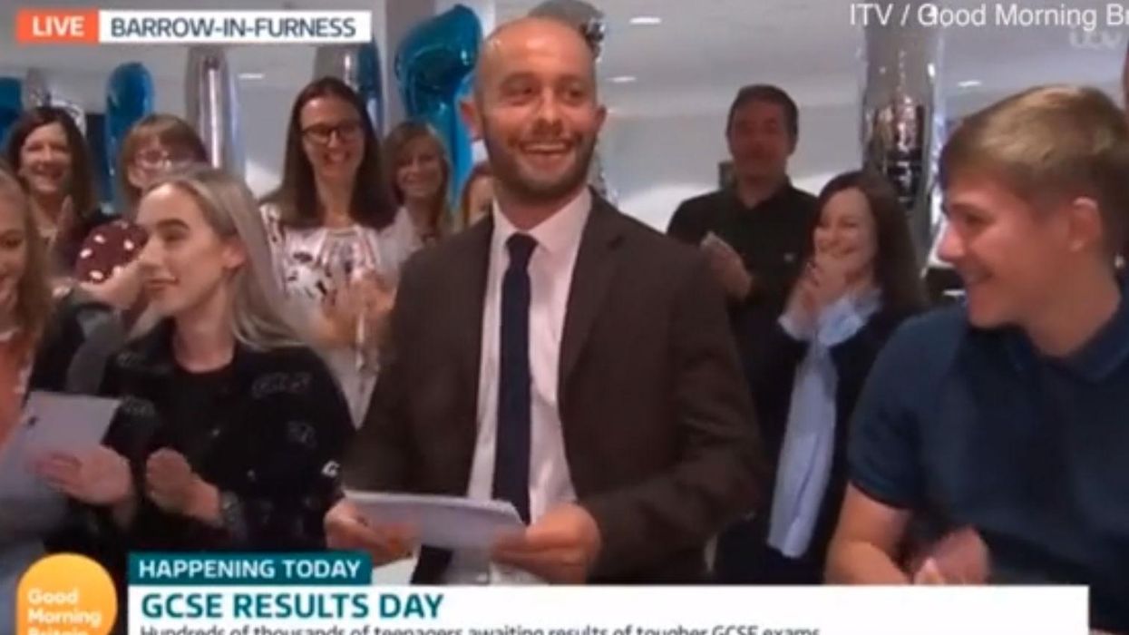Teacher opens his GCSE results on live TV and only gets a 'C'