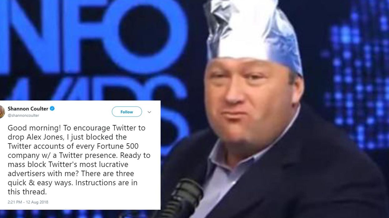 People are protesting to get Alex Jones banned from Twitter in the most brilliant way