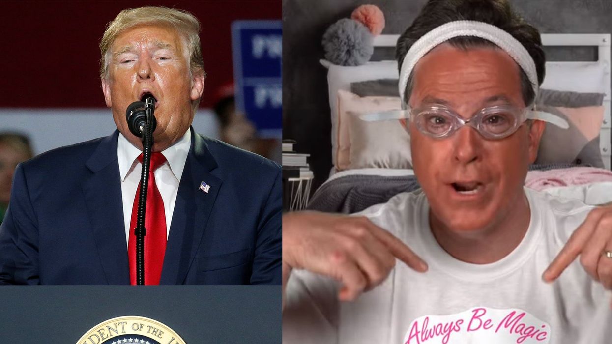 Stephen Colbert gives a make-up tutorial on how to get Trump's 'shimmering look'