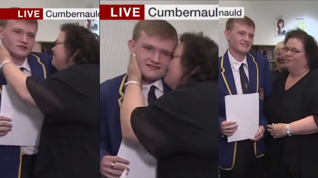 Scottish exam results 2018: Student embarrassed by mum kissing him on BBC Breakfast