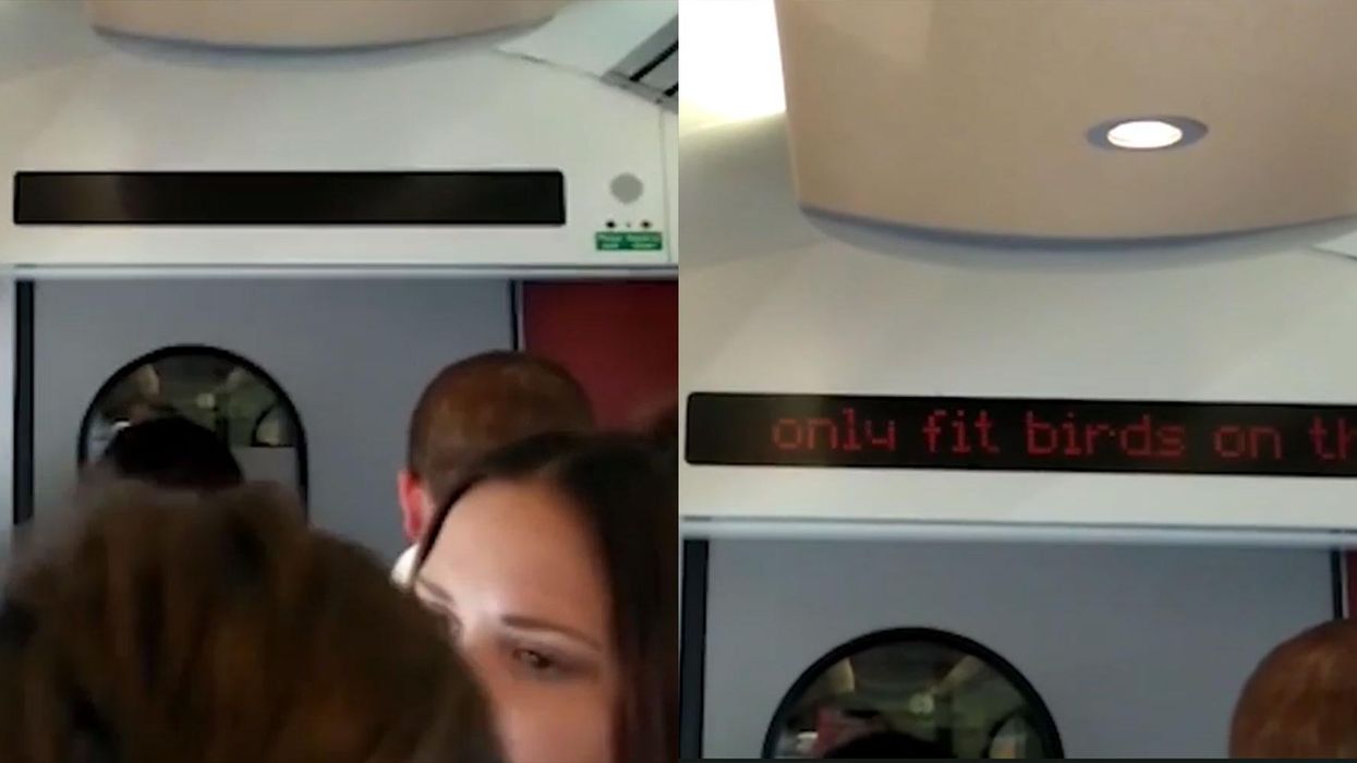 Passengers outraged after misogynist message appears on screens above train doors