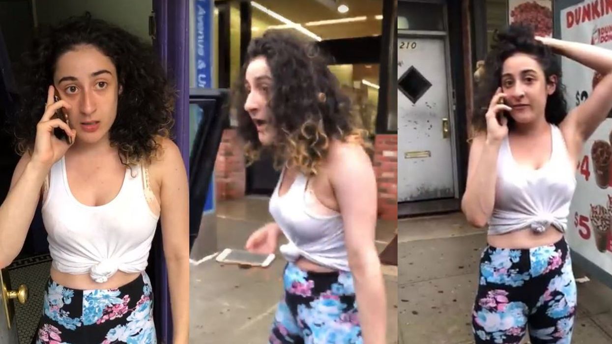 White woman in Brooklyn calls police on another woman for sheltering from the rain