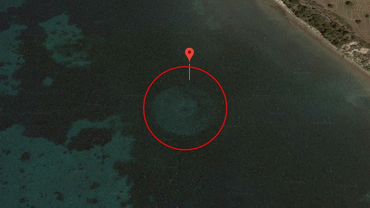 Huge unidentified object discovered off the coast of Greece on Google Maps