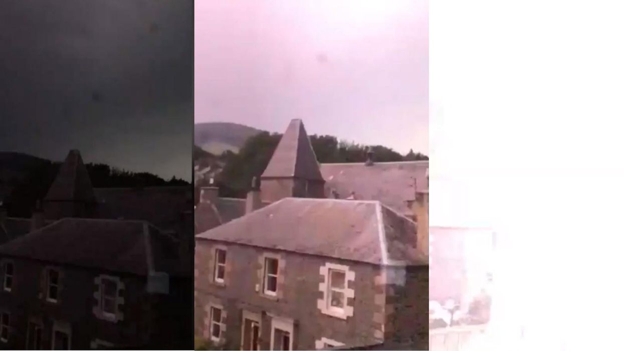 UK weather: Woman films the exact moment her iPhone is struck by lightning