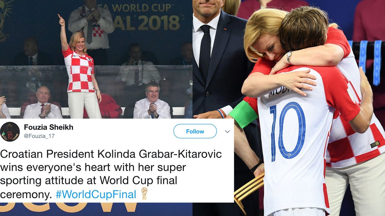People love the Croatian president's reaction to losing the World Cup