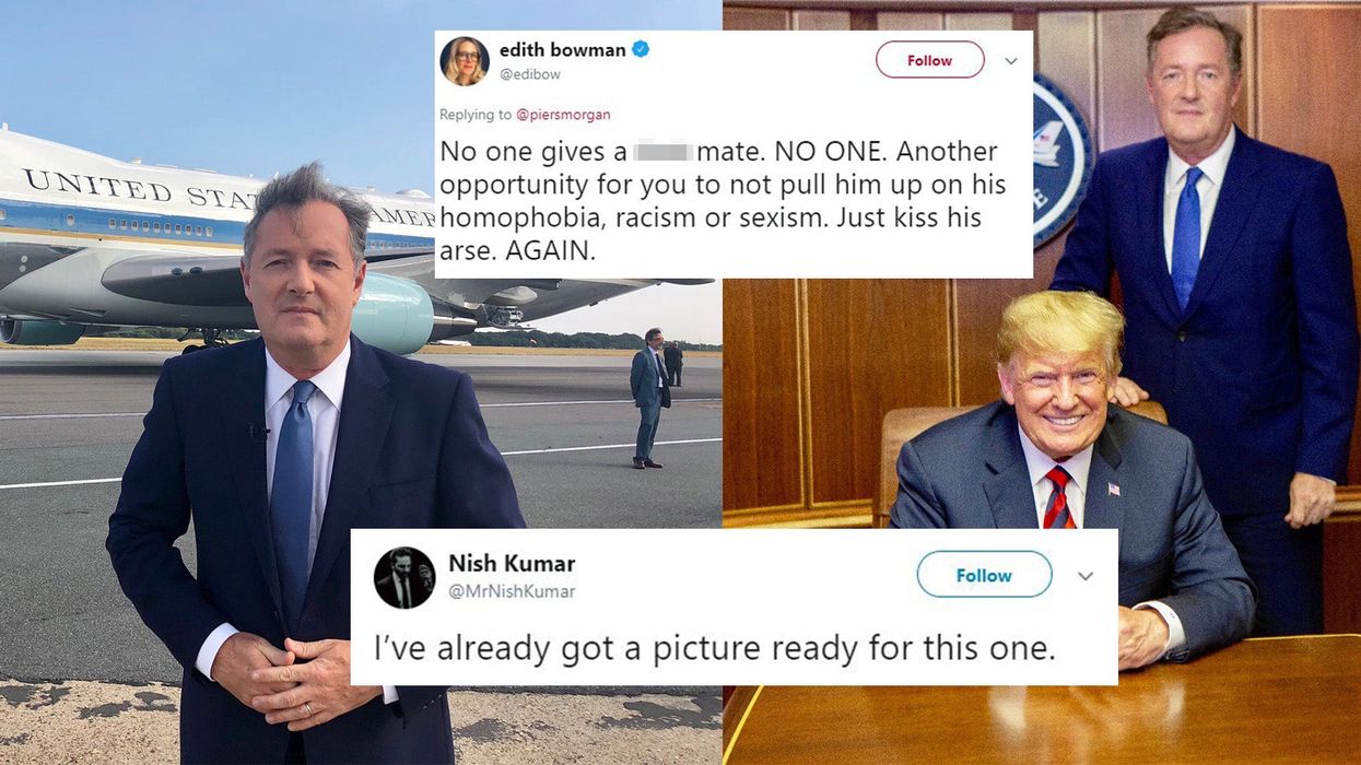 Piers Morgan got destroyed on Twitter for hyping his interview with Trump