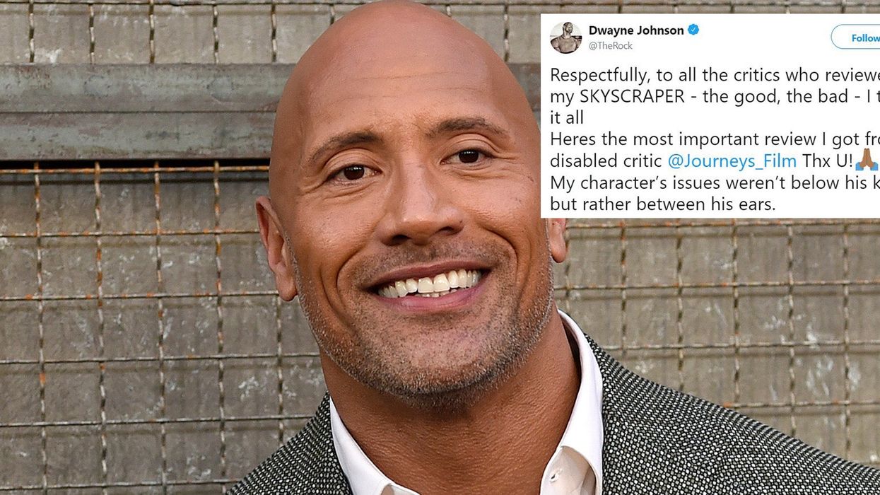 The Rock shared an 'important' review of his new film from a disabled critic and people love it