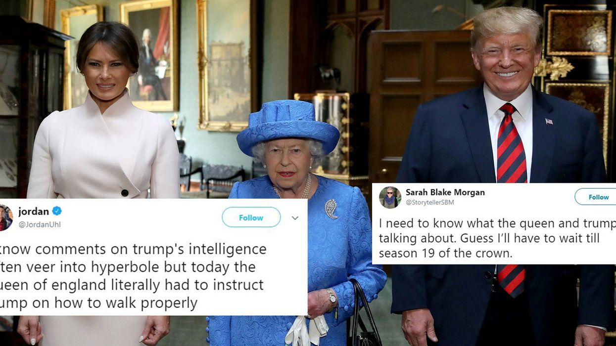 How Twitter reacted to Trump's very awkward meeting with the Queen