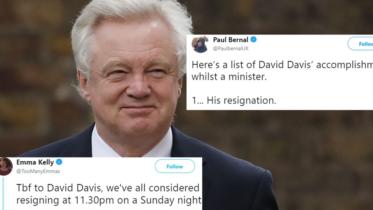 David Davis resigned and the internet reacted in the only way it knows how