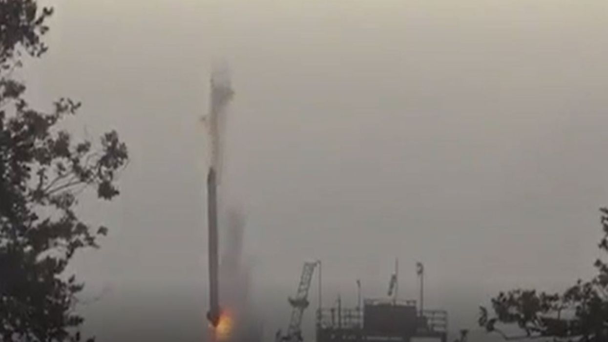 Billionaire's multi-million dollar rocket crashes in a fireball just seconds after take-off