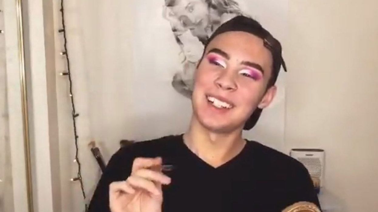 Dad commenting on son's makeup goes viral for all the right reasons
