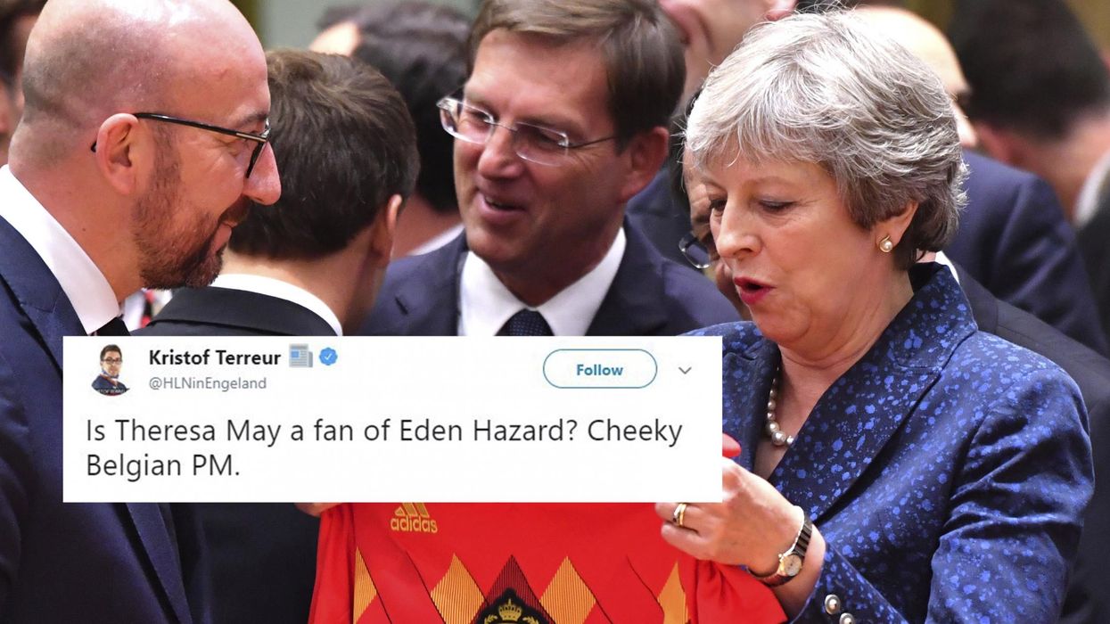The Belgian PM gave Theresa May a 'Hazard, number 10' shirt and everyone made the same joke