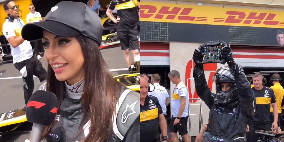 Saudi woman drives F1 car on the first day women are allowed behind the ...