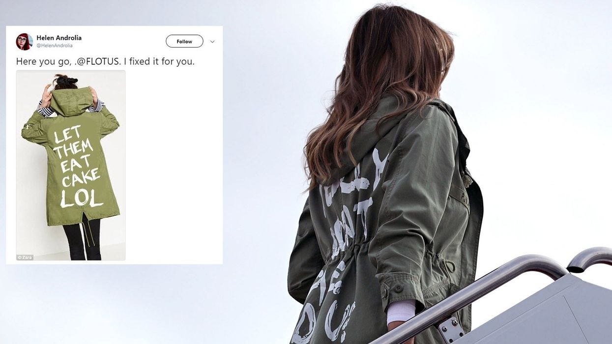 Melania Trump's controversial jacket is being mercilessly mocked online