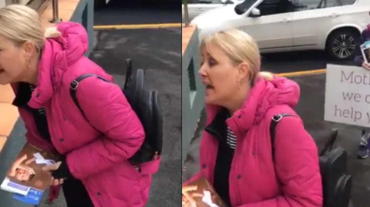 This religious woman refused to leave patients alone as they entered an abortion clinic
