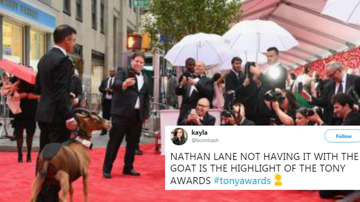 This bow tie-wearing goat stole the show at the Tony Awards