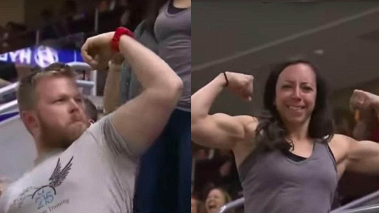 Cocky fan embarrassed after trying to show off in front of the wrong woman