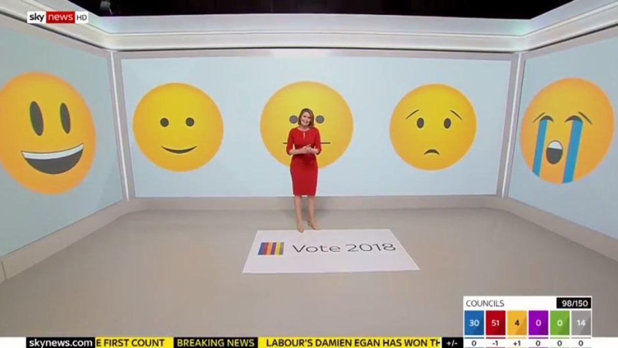 Sky News reported the election using emojis and it was weird