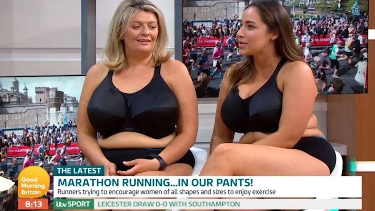 Two women are running the London Marathon in their underwear for an important reason
