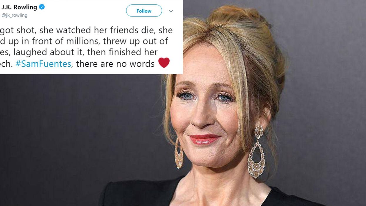 JK Rowling made a perfect point about the Florida shooting survivor who threw up on live TV