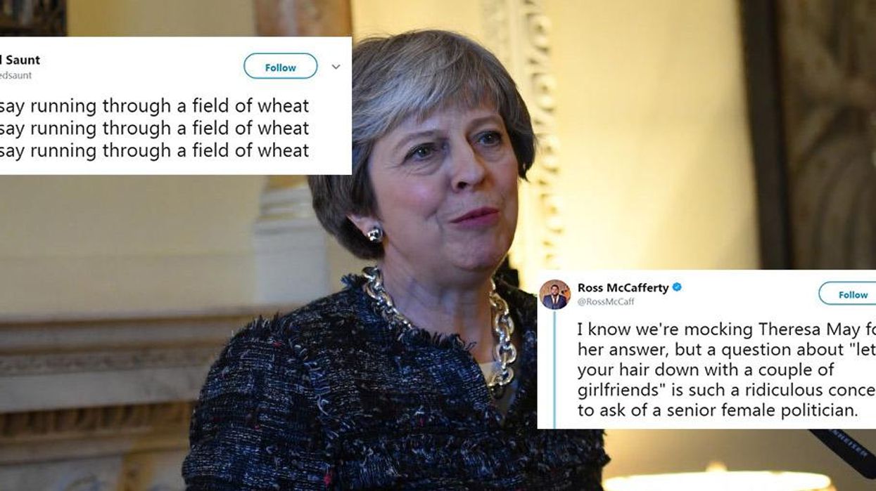 Theresa May couldn't answer a question about how she'd relax with friends. The internet reacted accordingly