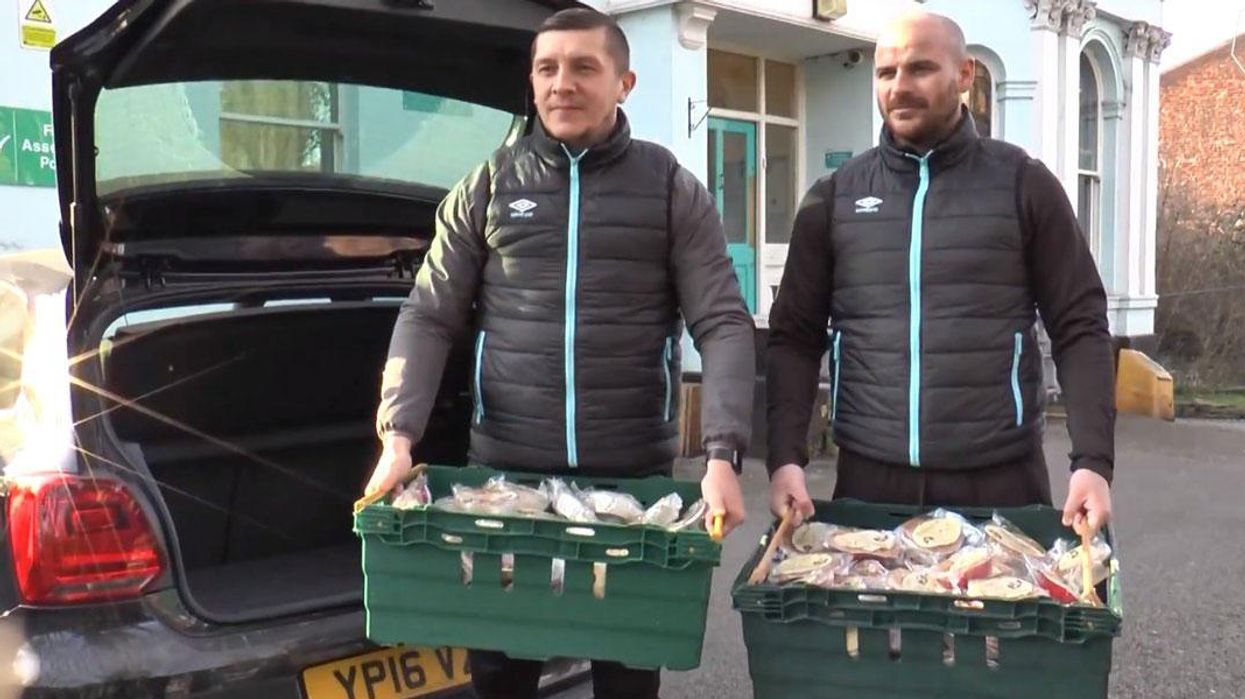 Salford City's match was called off, so they donated all the food to the homeless