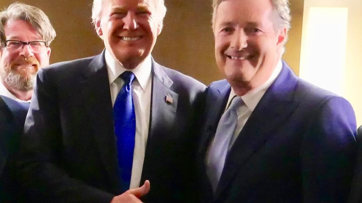 Piers Morgan can’t stop sharing that disturbing cartoon of him and Trump
