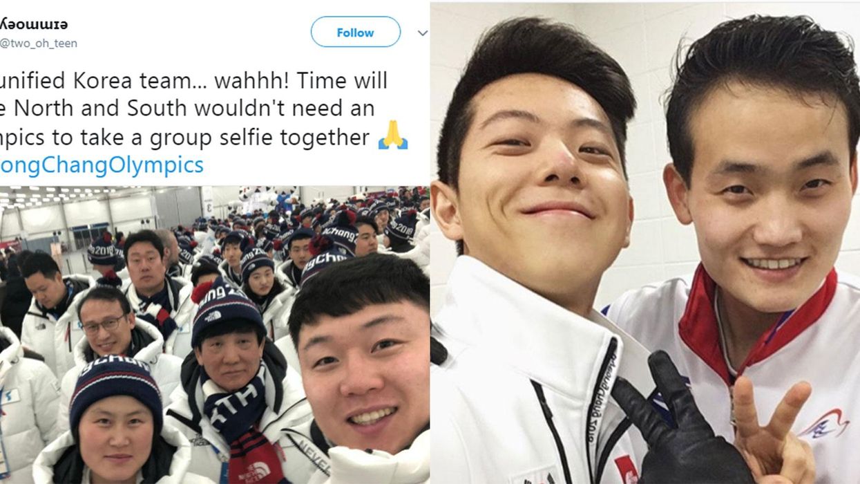 North and South Korean athletes are using selfies to display their unity