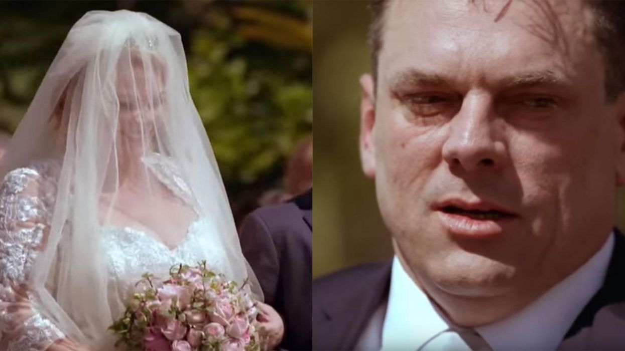 This groom's reaction when he sees his bride for the first time is painful to watch
