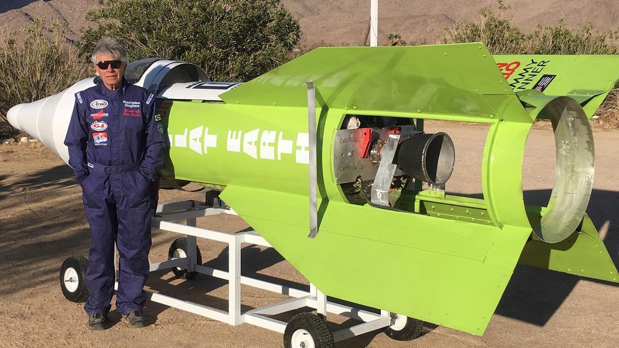 This man wants to prove the Earth is flat with a homemade rocket. And he's got a new launch date