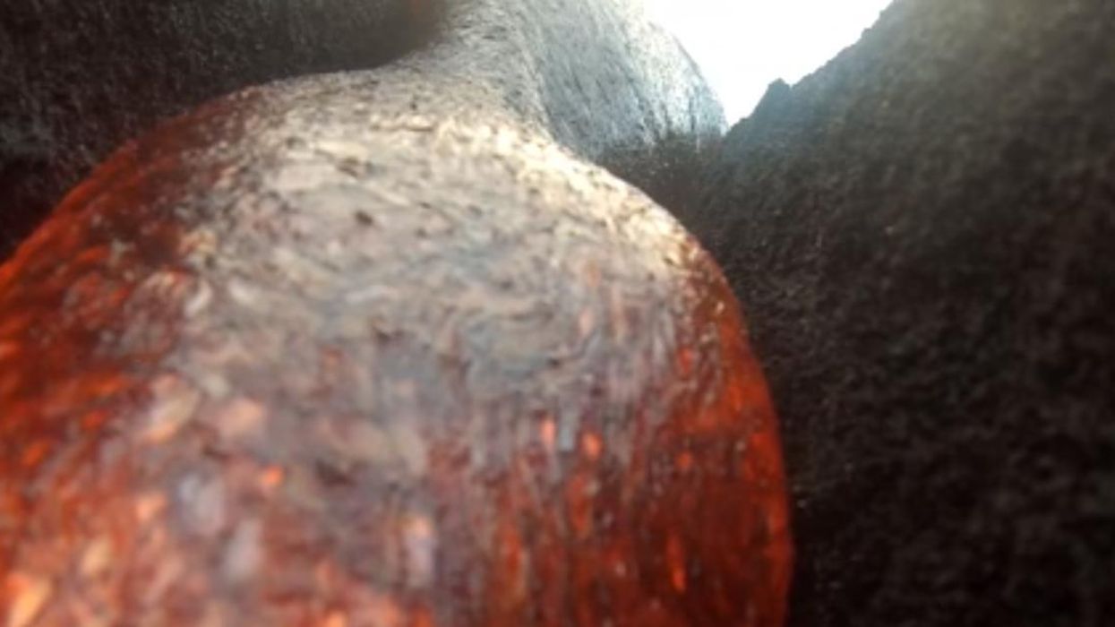 A camera was swallowed by lava, survived and recorded the entire thing