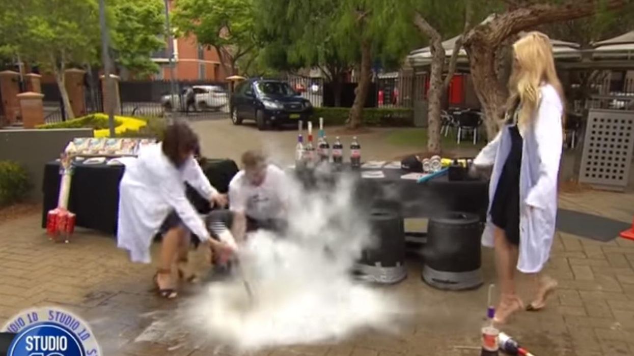 TV host almost loses her head after experiment ends very, very badly