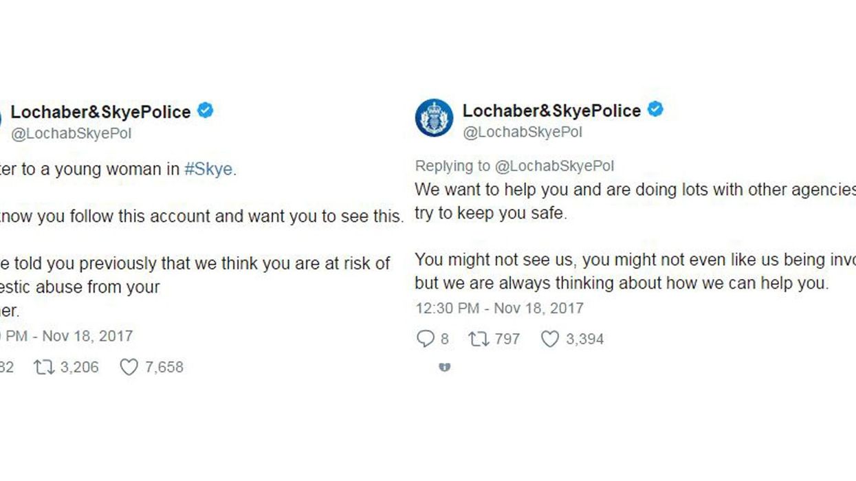 Police praised for sharing open letter to women suffering from abuse