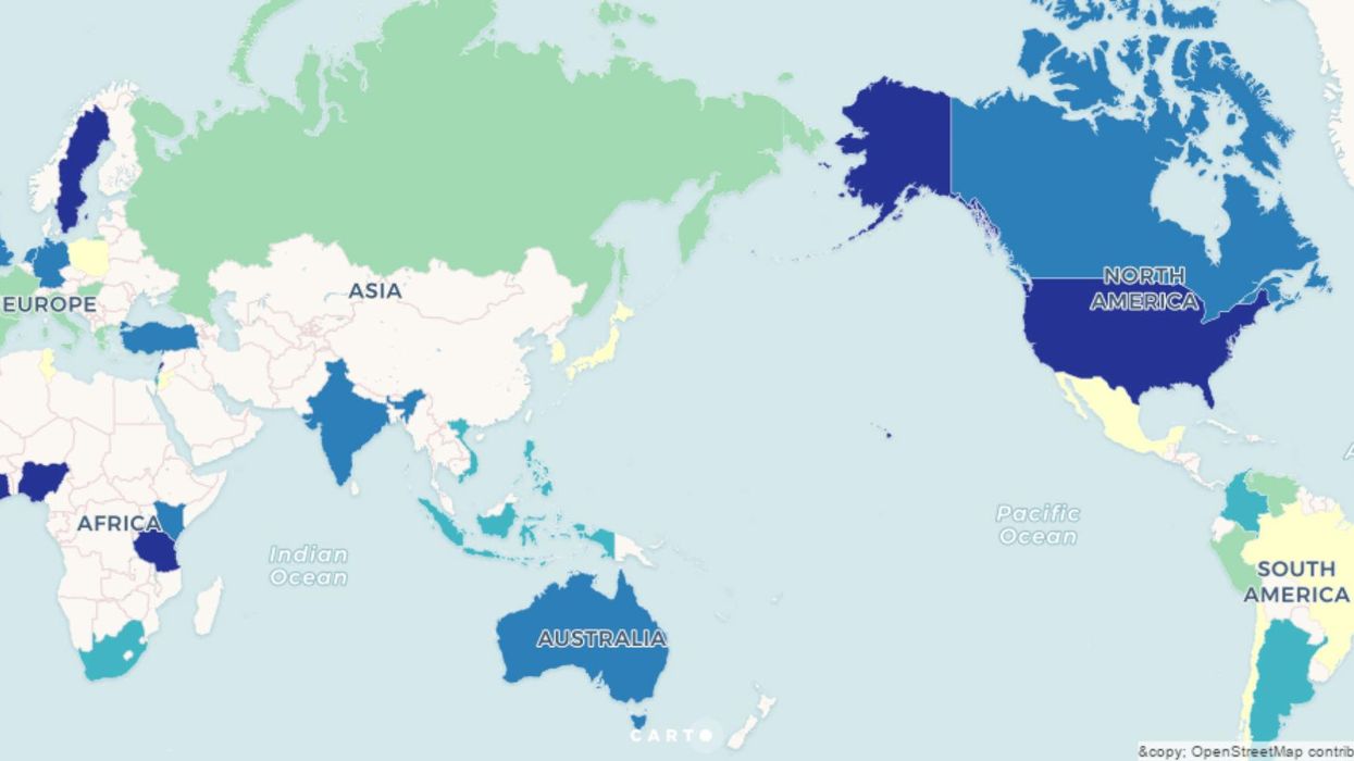 This is what the world really thinks of democracy, in one map
