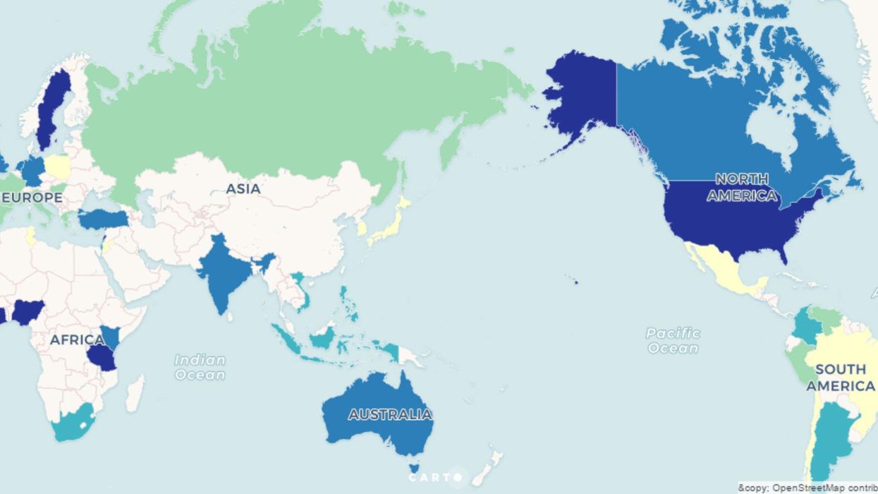 This is what the world really thinks of democracy, in one map