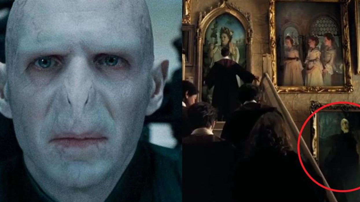 There's a painting of Voldemort dancing in a Harry Potter movie and no one noticed