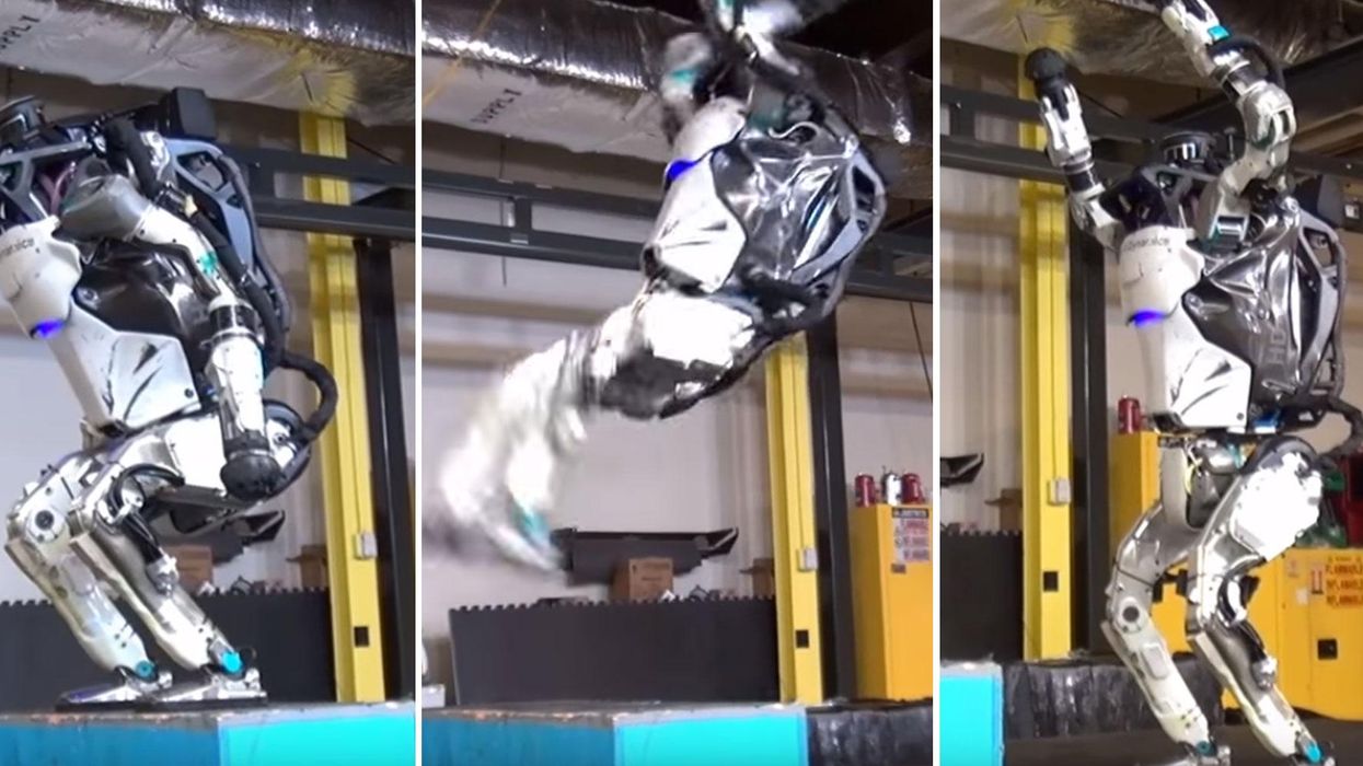 Boston Robotics has perfected its backflipping robot