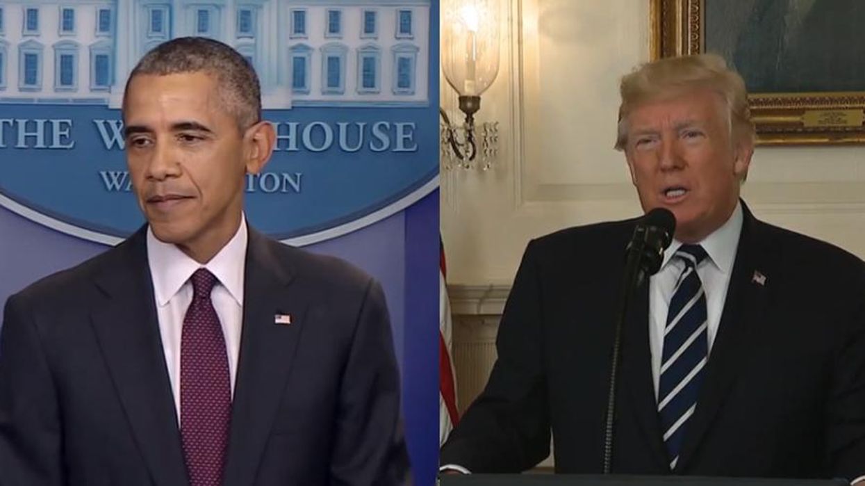 The difference between Barack Obama and Donald Trump's response to mass shootings