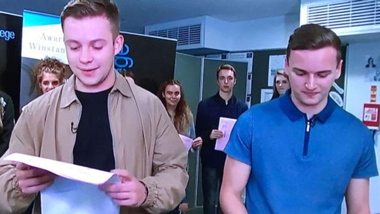 This student opened his A-level results on live TV, it didn't go well
