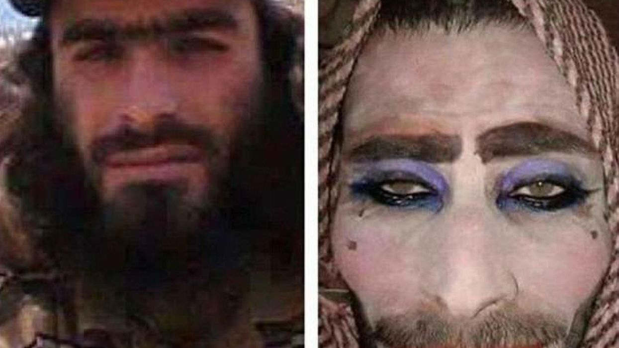 Men might be dressing as women to flee Isis. But this one isn't