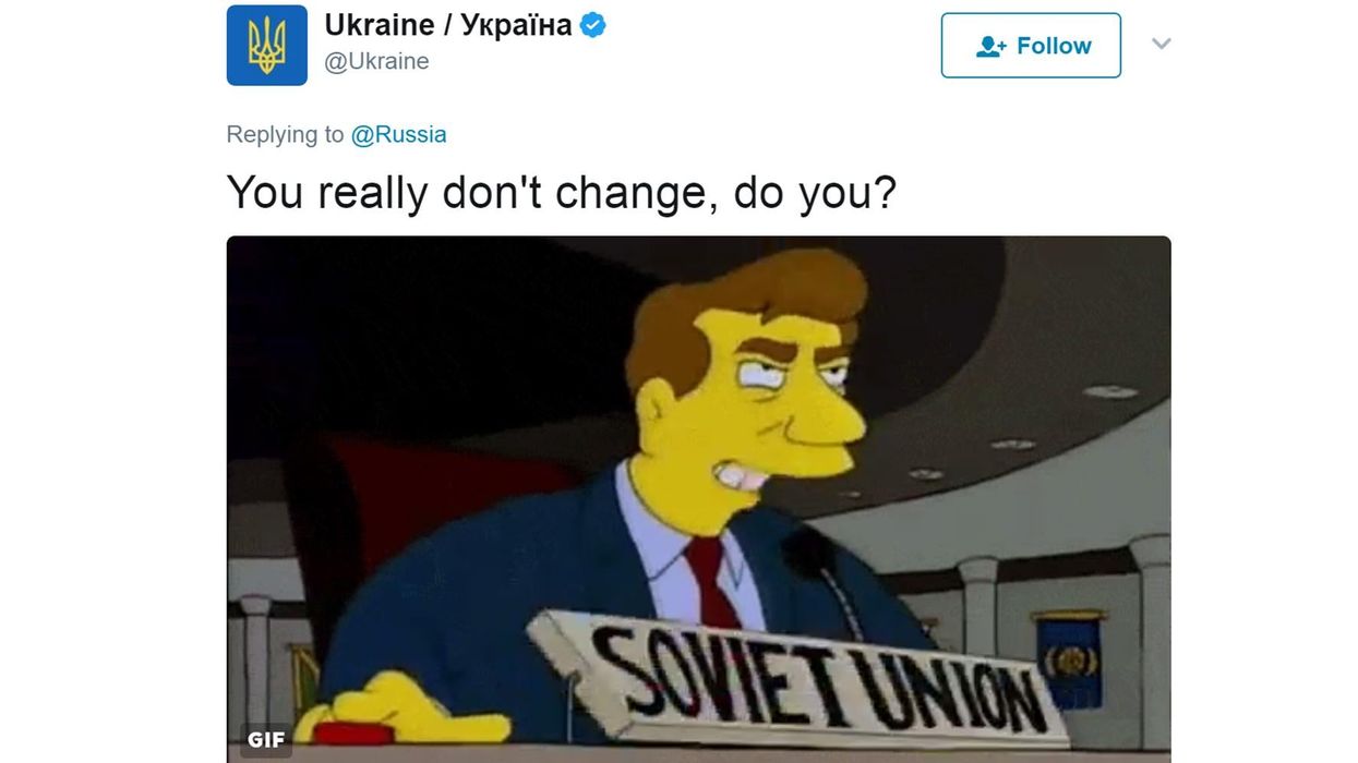 Ukraine just threw epic shade at Russia using The Simpsons