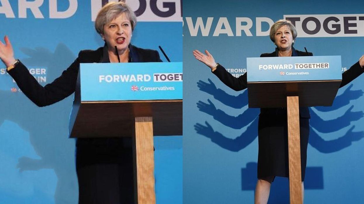 People are Photoshopping Theresa May's shadow and it's the stuff of nightmares