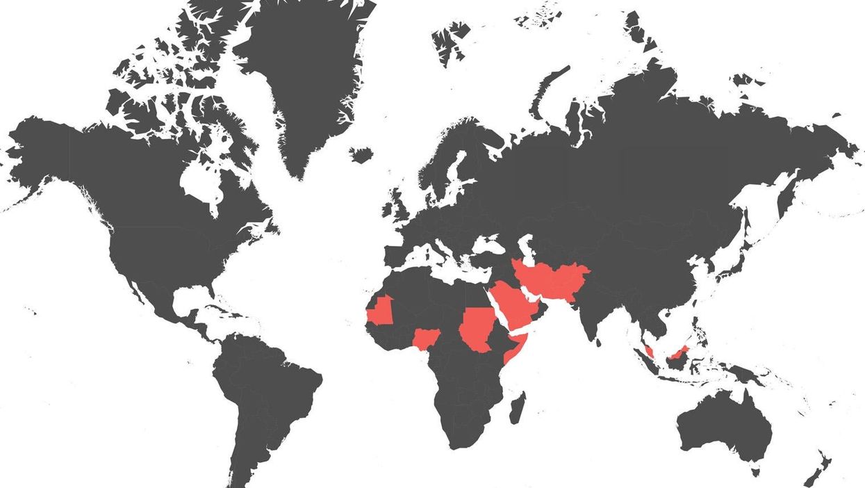 The countries where apostasy is punishable by death