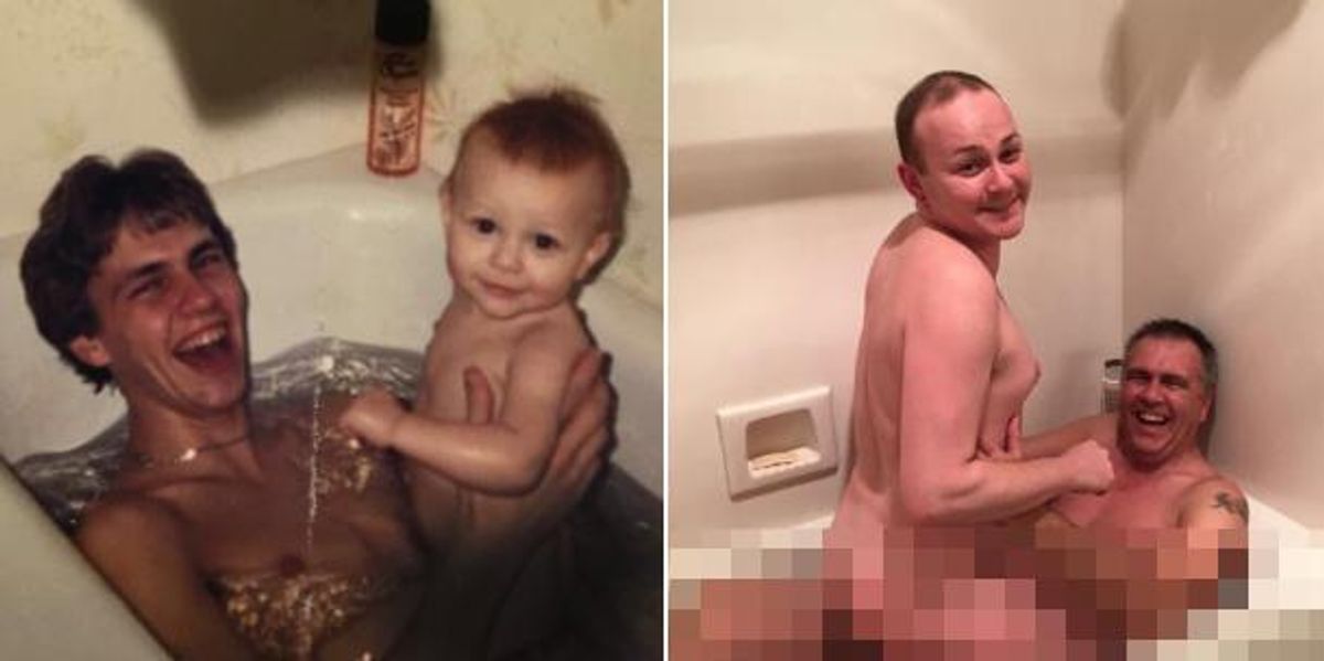 naked family fail This family photo recreation got seriously out of hand | indy100 | indy100