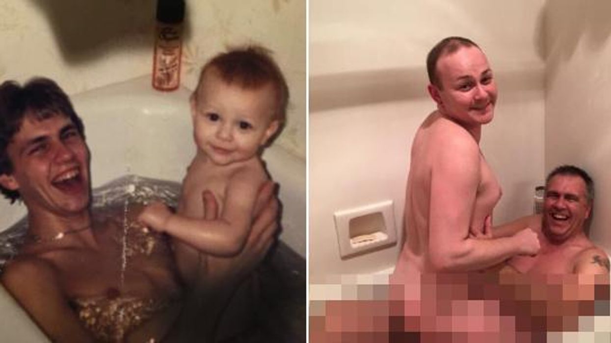 This family photo recreation got seriously out of hand
