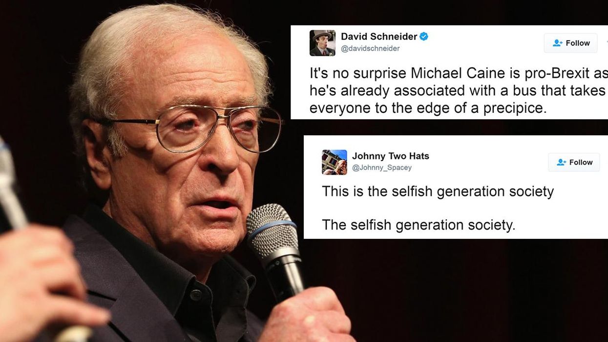 Michael Caine voted for Brexit and everyone is making the same joke