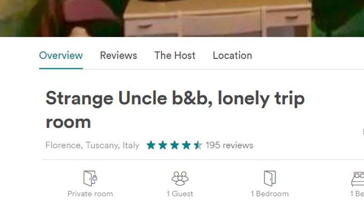 This has to be the strangest Airbnb advert of all time