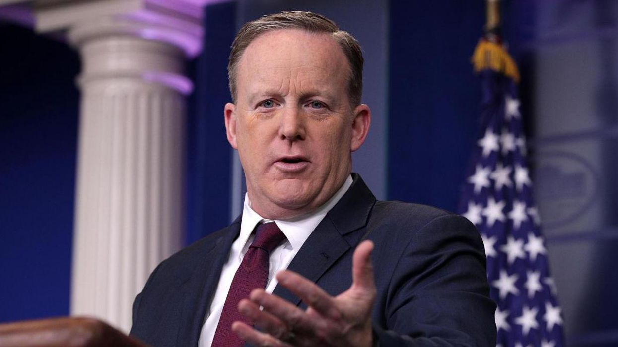 Sean Spicer had an embarrassing slip of the tongue, and now the internet is mercilessly mocking him