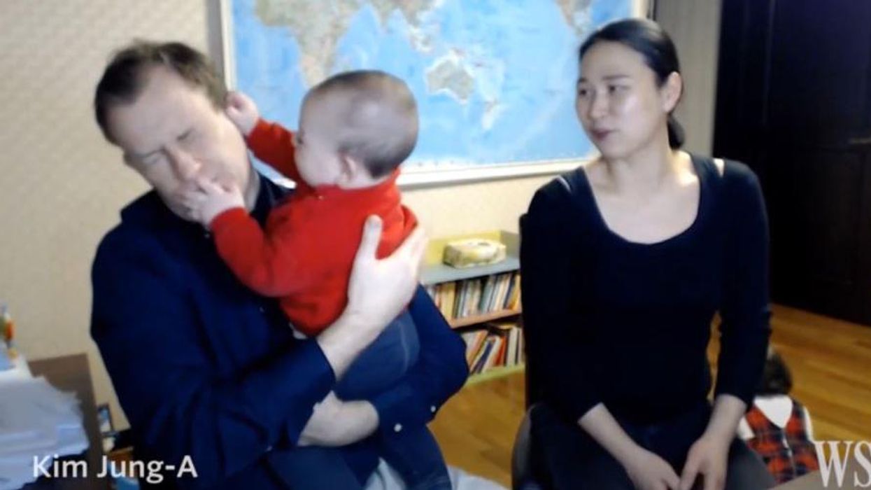 Dad explains what was really going on during that viral interview