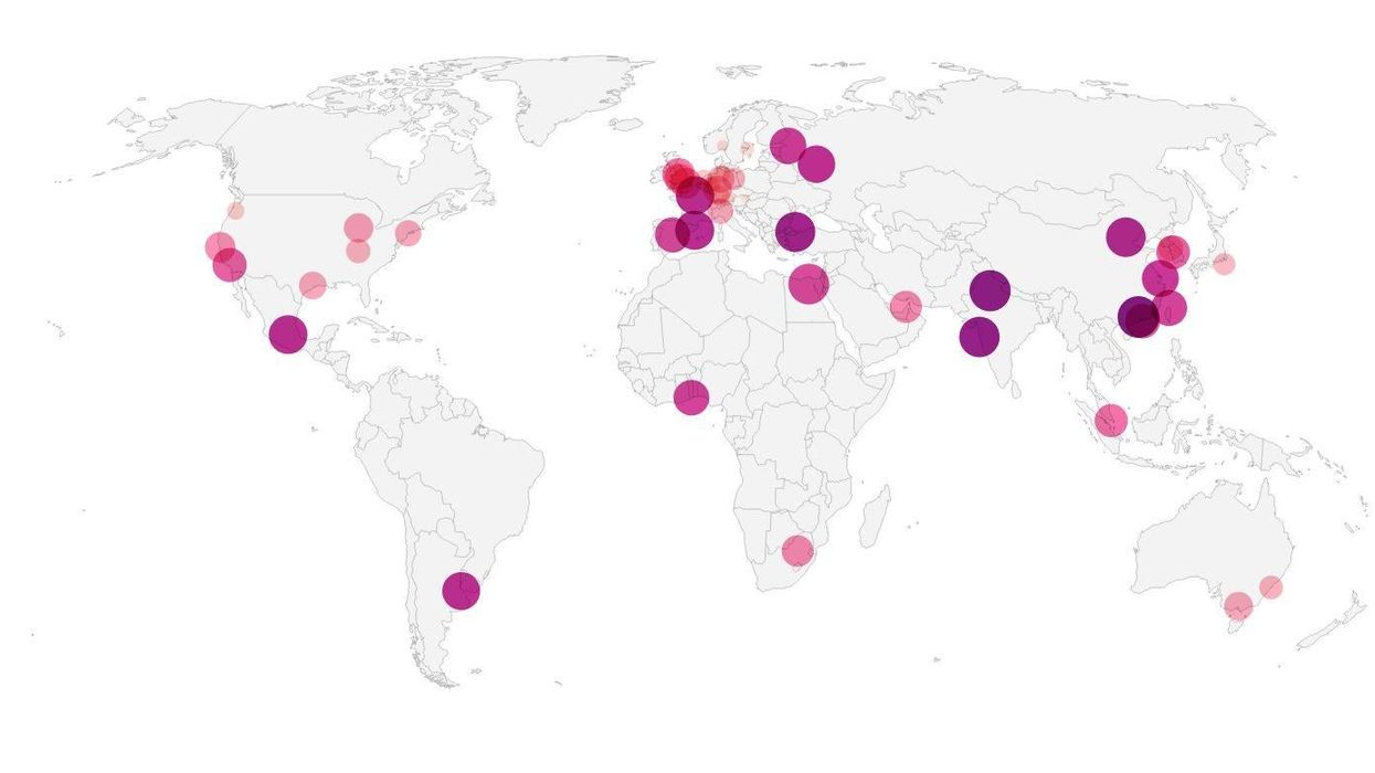 The map of the world by noise pollution